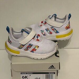 Adidas Kids Racer TR21 Shoes - White and Yellow
